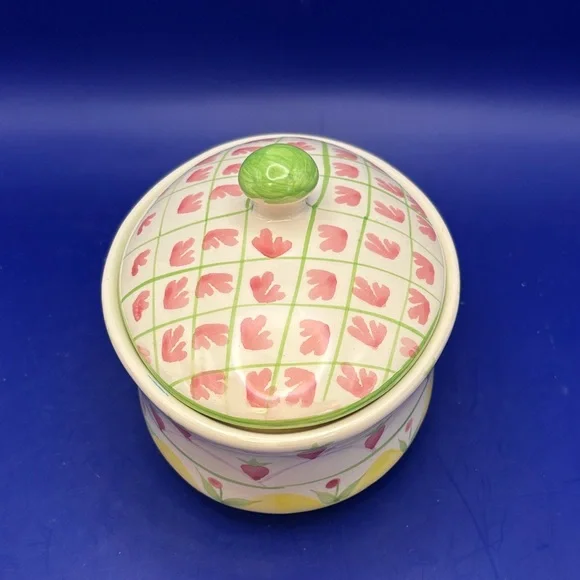 Mackenzie Childs King Ferry Chowder Bowl with Lid - Picture 3 of 6